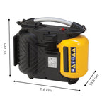 Stanley Kompressor DN200/10/5 - 10 Bar - 5L - 180L/Min - Tragbar für Autozubehör - Mini Kompressor mit Handgriff und Trageriemen - Gelb