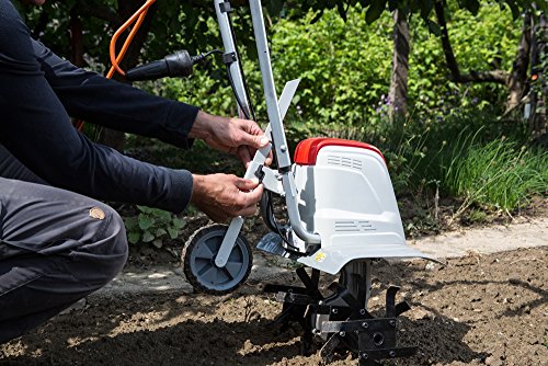 IKRA Elektro Bodenhacke Kultivator FEM1500, flexible Arbeitsbreite 17-45cm, Arbeitstiefe bis 23cm