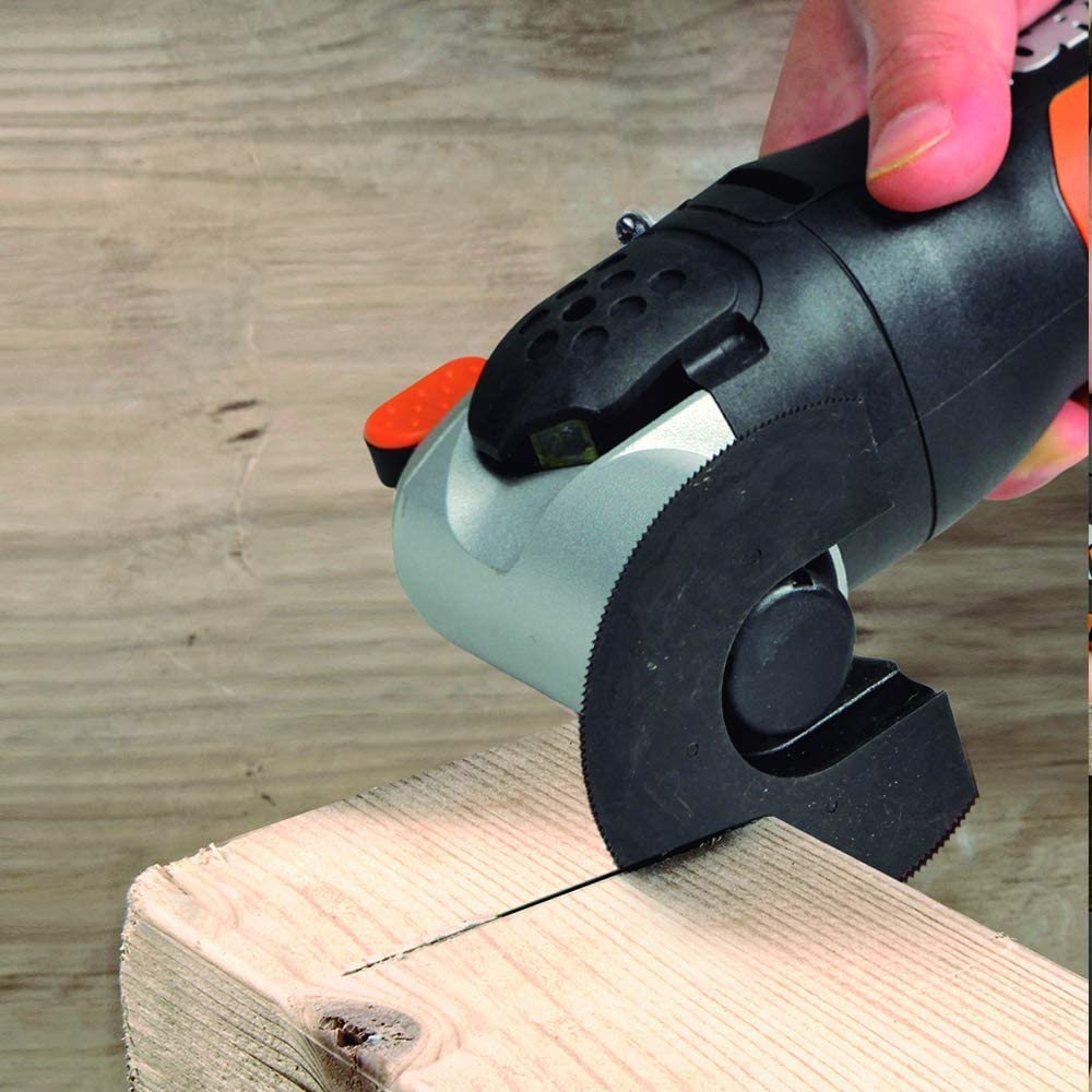 WORX WX678 Akku Multifunktionswerkzeug 20V – Multifunktionsgerät zum Schneiden, Polieren, Sägen uvm. – Inkl. Li-Ion Akku, Ladegerät, 39 teiliges Zubehör-Set & Werkzeugkoffer