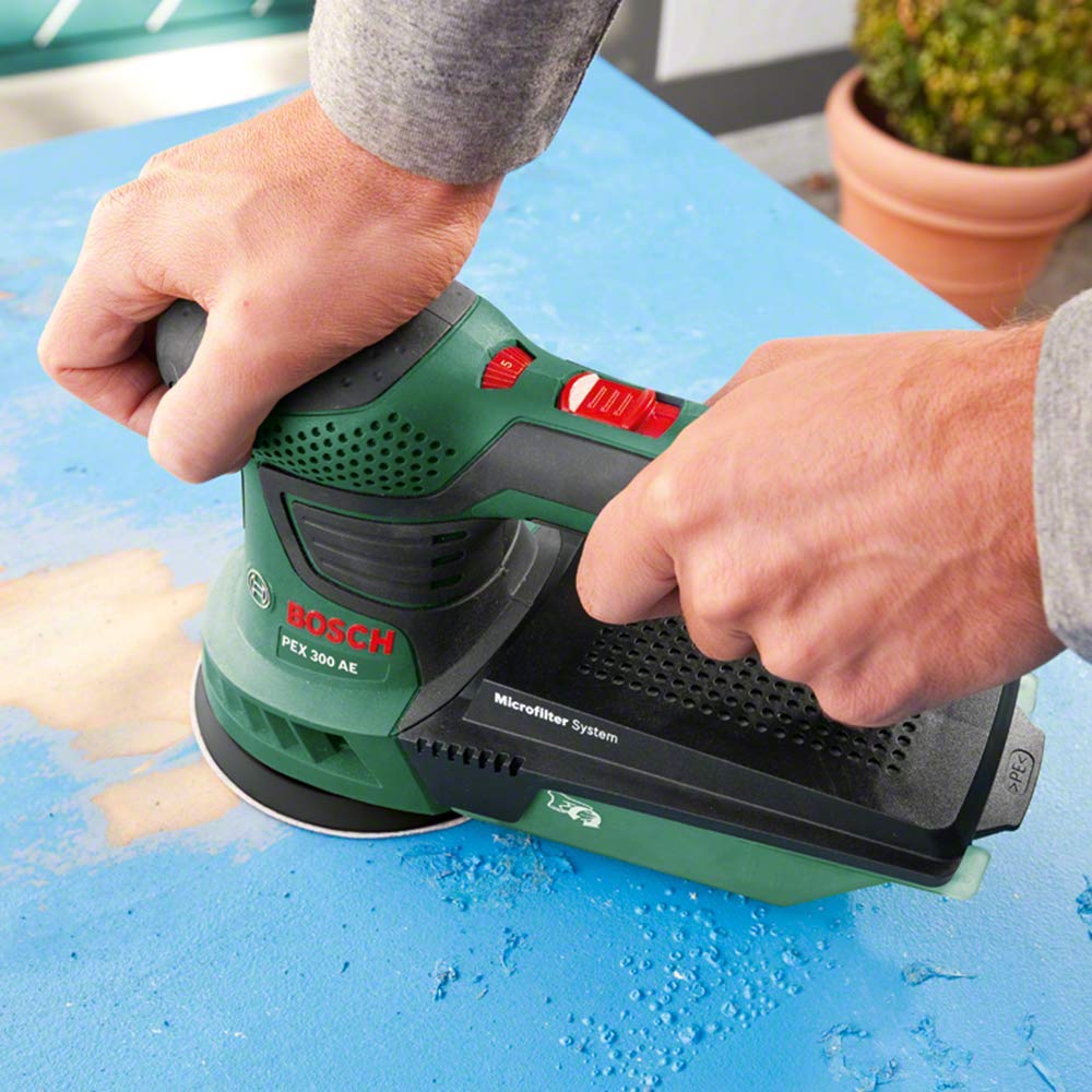 Bosch Exzenterschleifer PEX 300 AE (270 Watt, im Koffer)