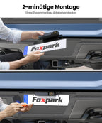 Foxpark Solar Rückfahrkamera Kabellos:Zwei-Minuten-Schnellinstallation & HD 1080P mit 5 Zoll Monitor, Leistungsstarke Nachtsicht, IP69K Auto Wasserdicht Rückfahrkamera Funk Set für Wohnmobil, LKW