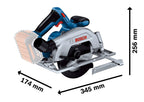 Bosch Professional 18V System Akku Kreissäge GKS 18V 57-2 (165mm Sägeblatt, 57 mm Schnitttiefe, inkl. L-BOXX, ohne Akku/ Ladegerät)