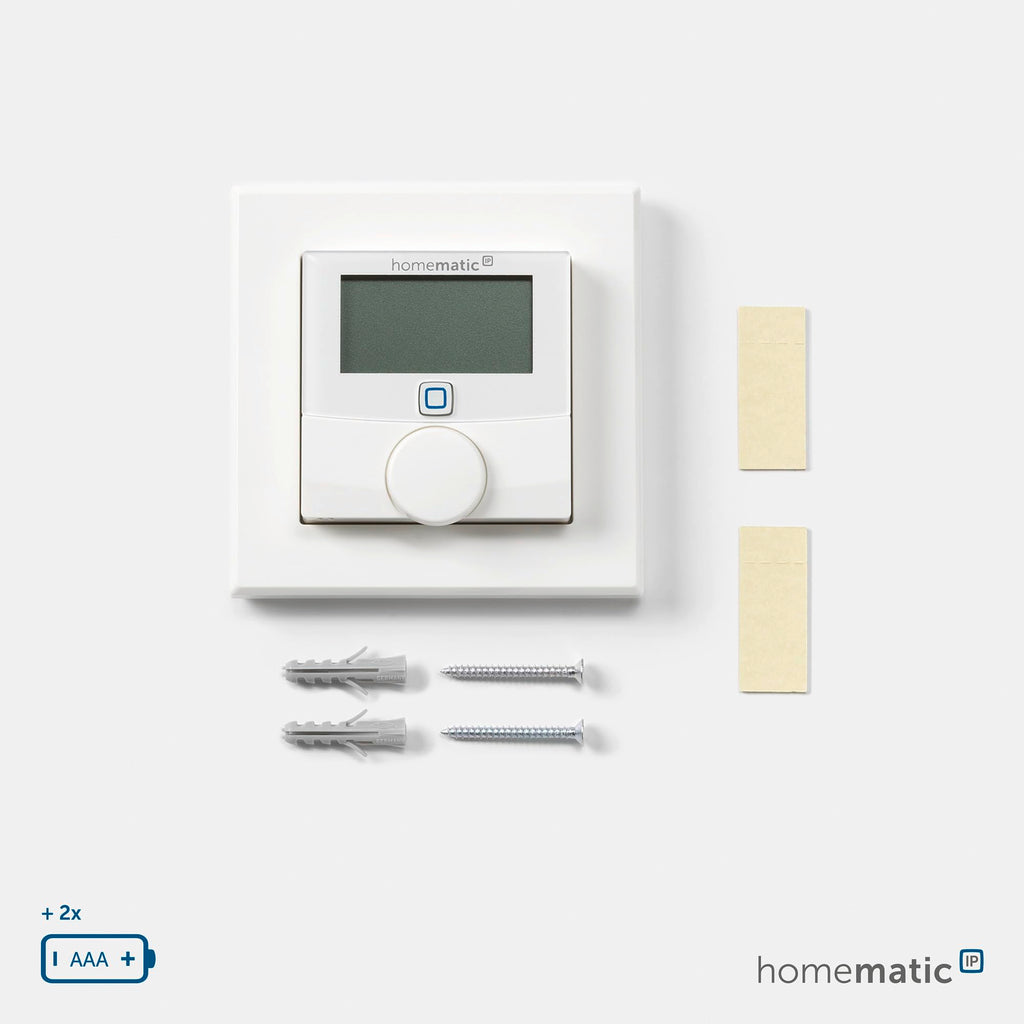 Homematic IP Smart Home Wandthermostat mit Luftfeuchtigkeitssensor, digitales Thermostat Heizkörper/Fußbodenheizung mit App, Temperaturmessung, Energie sparen, 156669A0