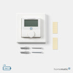 Homematic IP Smart Home Wandthermostat mit Luftfeuchtigkeitssensor, digitales Thermostat Heizkörper/Fußbodenheizung mit App, Temperaturmessung, Energie sparen, 156669A0