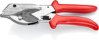 KNIPEX Gehrungsschere für Kunststoff- und Gummiprofile verchromt mit Kunststoff-Hüllen 215 mm, 94 35 215