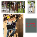 Klappbare Trittleiter, Teleskopleiter, Klappleiter, Klappleiter, aus Metall, max. Belastung 150 kg (3,8 m (1,9 m + 1,9 m)