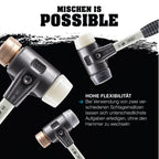 SIMPLEX-Schonhammer, Gummikomposition/Superplastik; mit verstärktem Tempergussgehäuse und Fiberglasstiel | D=60 mm | 3727.060