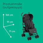 Bebeconfort Rainbow, Kinderwagen, Kompakt und Wendig, 6 Monaten bis 4 Jahre, bis zu 22 kg, Mineral Graphite