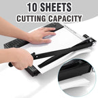 COOCHEER A4 Papierschneider Fotoschneider Profi Hebelschneider Papierschneidemaschine Schneidegerät Bindegerät Schrottmaschineider für Schule & Büro, Schwarz