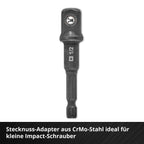 Original Einhell Impact Stecknuss-Set 32-tlg. (18x 30-mm-Kraftbits, 9x 40-mm-Stecknüsse, 3x 80-mm-Stecknüsse, S2- und CrMo-Stahl, Kunststoffhülse, KFZ-Bereich)