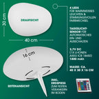 EASYmaxx LED Solarleuchte mit Fernbedienung | kaltweiße Leuchten mit Solarbetrieb & Farbwechsel | dimmbare Helligkeitsstufen, 12 Farben, 5 Leuchtmodi | inklusive Erdspieß & Dämmungssensor | Steinform