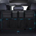 URAQT Kofferraum Organizer Auto, 100x45 cm Auto Aufbewahrungstasche, Kofferraumtasche, Wasserdichten Taschen mit Starkes elastisches, Zauberstabstruktur für SUV, Schwarz