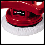 Einhell Auto Poliermaschine CC-PO 90, 90 W, Polierteller 240 mm, 3700 min-1, 1 Textil- und 1 Synthetik - Polierhaube, 1 Stück, 2093173
