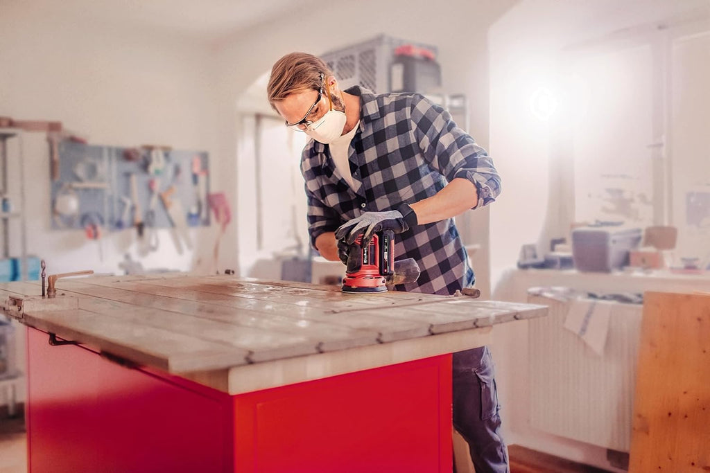 Einhell Akku-Exzenterschleifer TE-RS 18 Li-Solo Power X-Change (Lithium-Ionen, Drehzahl-Elektronik, Mikro-Kletthaftung, inkl. 1x Schleifpapier P80, ohne Akku und Ladegerät)