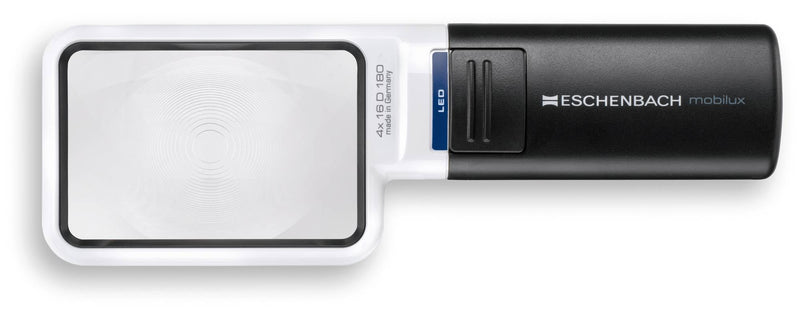 Eschenbach Optik Handlupe mobiluxLED mit LED-Beleuchtung und 4X-Vergrößerung Linsengröße: 75x50mm - Made in Germany