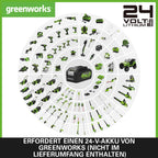 Greenworks GD24RS Akku Säbelsäge mit bürstenlosem Motor, 2700spm, 28 mm Hublänge, OHNE 24V Akku & Ladegerät, 3 Jahre Garantie