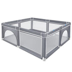 HENGMEI Baby Laufgitter Laufstall Absperrgitter 180x150cm Aktivitätszentrum mit Rutschfester Basis, atmungsaktivem Netz Sicherheitsspielplatz (180x150cm)