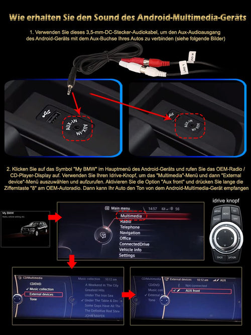 10.25" Android 14 8-Kern 4GB RAM+64GB ROM Autoradio GPS Navi für BMW X1 E84 (2009-2015) CIC Unterstützt Kabellos CarPlay IPS Touch Screen iDrive OEM Radio Bluetooth DAB+ Android Auto WiFi TPMS Can-Bus