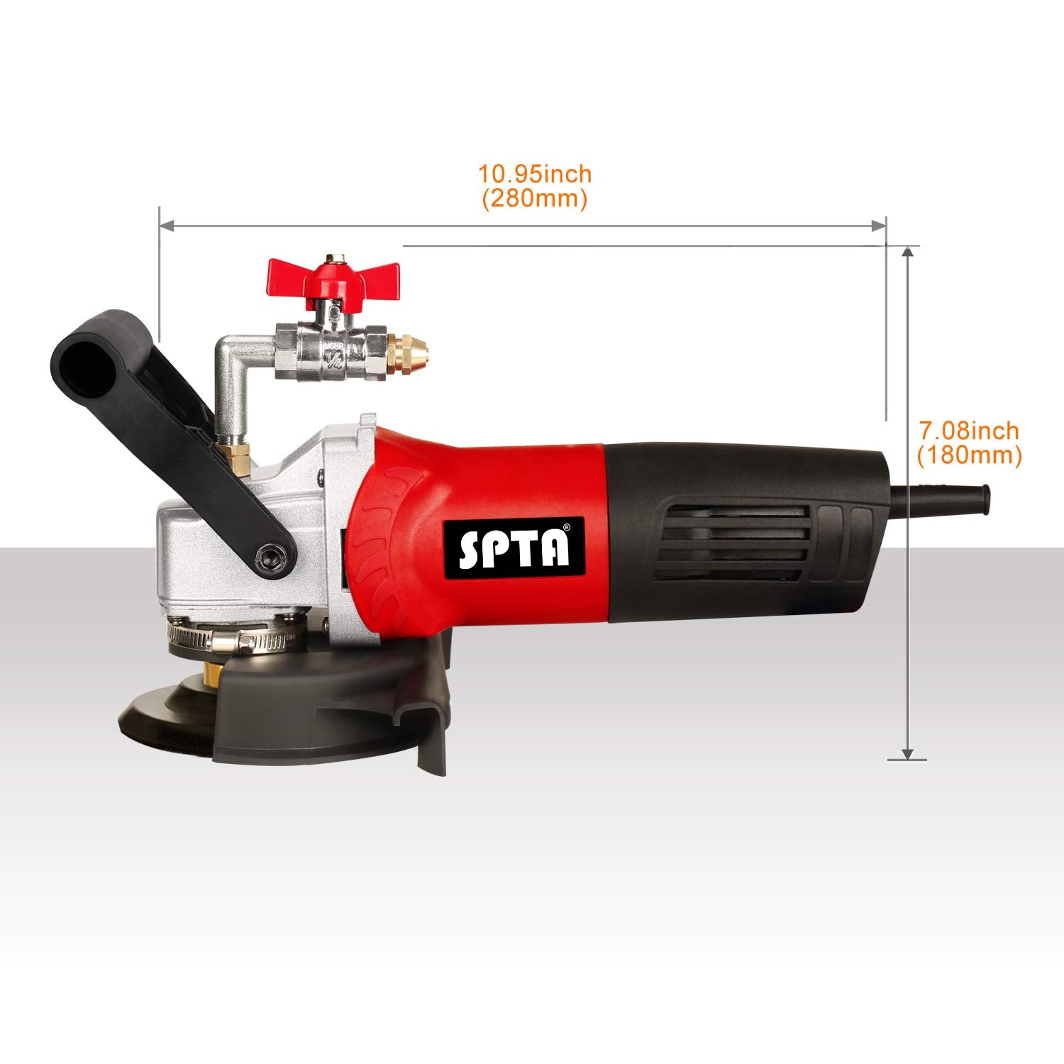 Nasspolierer, SPTA 800W / 220V 100mm Nass Poliermaschine mit variabler Geschwindigkeit und Granit-Diamantpolierkissen Betonpoliermaschine Steinpoliermaschine für Granit/Marmor/Beton/Stein (großer)