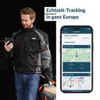 GPS-Tracker für E-Bikes — Motorrad kompatibel, lückenlose GPS-Übertragung in Europa — Diebstahlschutz, Echtzeit-Tracking mit Handy-App — inkl. SIM & Zusatzakku