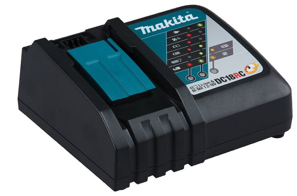 Makita Akku-Kombihammer für SDS Plus, ( 18 V/5, 0 Ah, im Makpac inklusiv 2 Akkus), DHR243RTJV, Blau, inkl. Staubabsaugung und 2x Akku 5,0 Ah