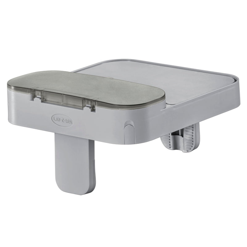 Bestway Xtras Lay-Z-SPA 4-in-1 Ablagetablett, 32 x 30 x 18 cm, verstellbar, geeignet für alle Lay-Z-SPA Modelle, spritzwassergeschütztes Aufbewahrungsfach, Handtuchaufhängern, Tablet-Halterung