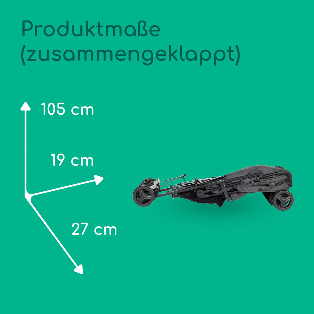 Bebeconfort Rainbow, Kinderwagen, Kompakt und Wendig, 6 Monaten bis 4 Jahre, bis zu 22 kg, Mineral Graphite
