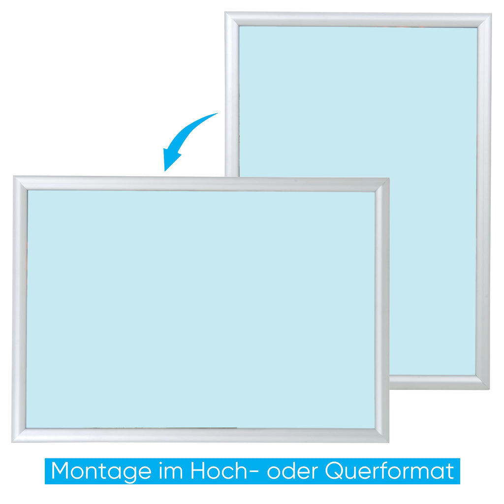 FRANKEN Wechselrahmen, Outdoor A1 Plakatrahmen, Aluminium-Klapprahmen 25 mm breit, Info-Rahmen für den Außenbereich von öffentlichen Einrichtungen, Schulen, Restaurants oder Hotels, BS1704