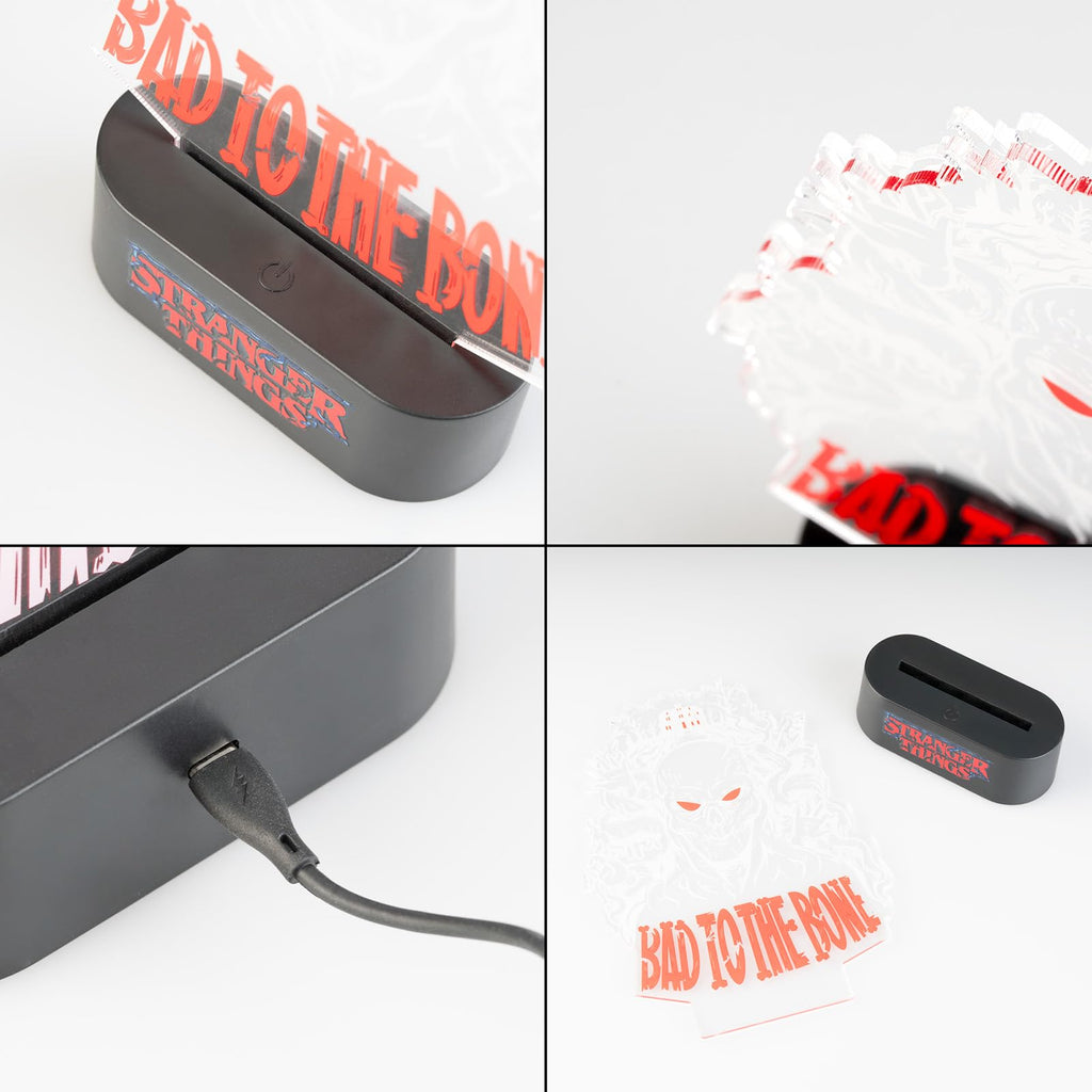 Grupo Erik LED Lampe Stranger Things LED Licht Deko - Stimmungslicht Schreibtisch - Nachttischlampe Kinder und Erwachsene Zubehör - OffiziellerStranger Things Merch Geschenke