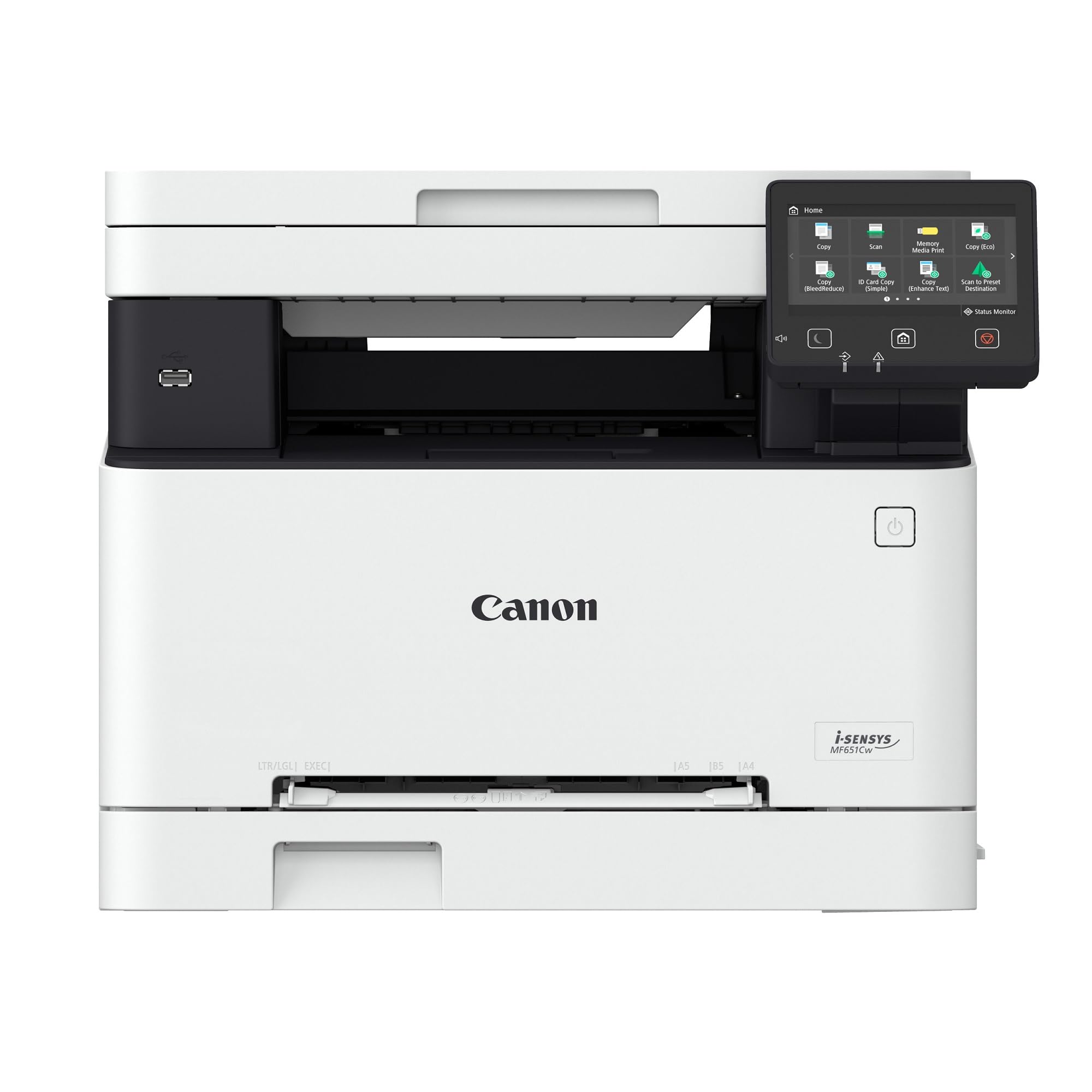 Canon i-SENSYS MF651Cw A4 Farblaser MFP Drucken Kopieren Scannen, USB, LAN, WLAN, 250 Blatt Papierkassette, 12,7cm LCD-Farb-Touchscreen