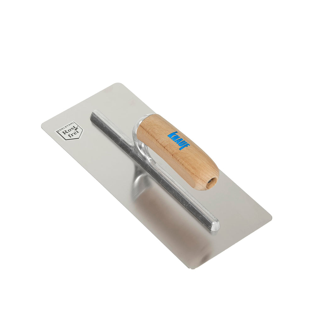 Knauf Traufel mit gebogenem Blatt, 300-mm – Spachtel-Kelle mit konkav geformtem Blatt, zum Auftragen von Spachtel-Masse bei Gipsplatten-Fugen an Wand und Decke
