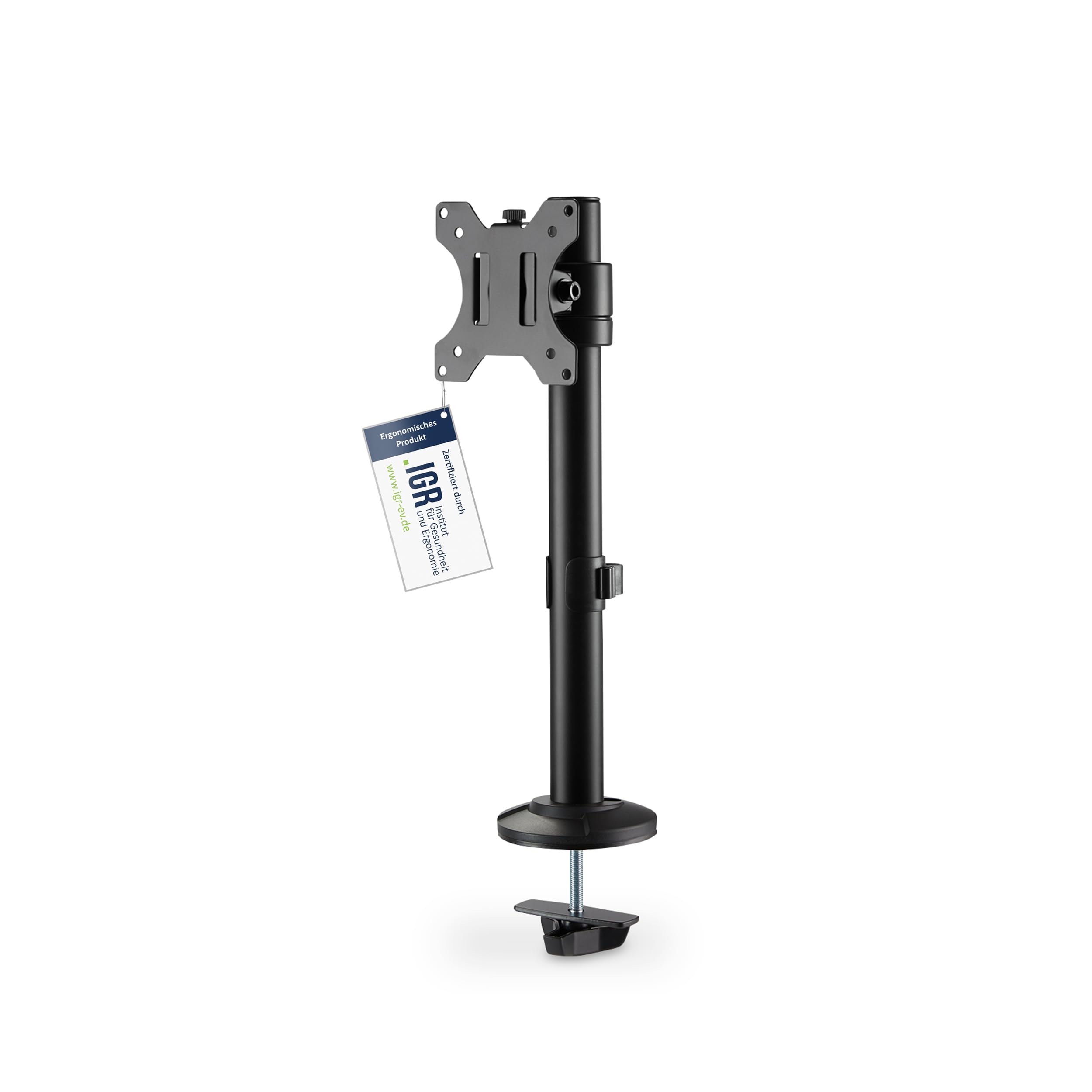DIGITUS Monitorhalterung - Tischklemme - 1 Monitor - Bis 32 Zoll - Bis 8 kg - VESA 75x75, 100x100 - Schwarz