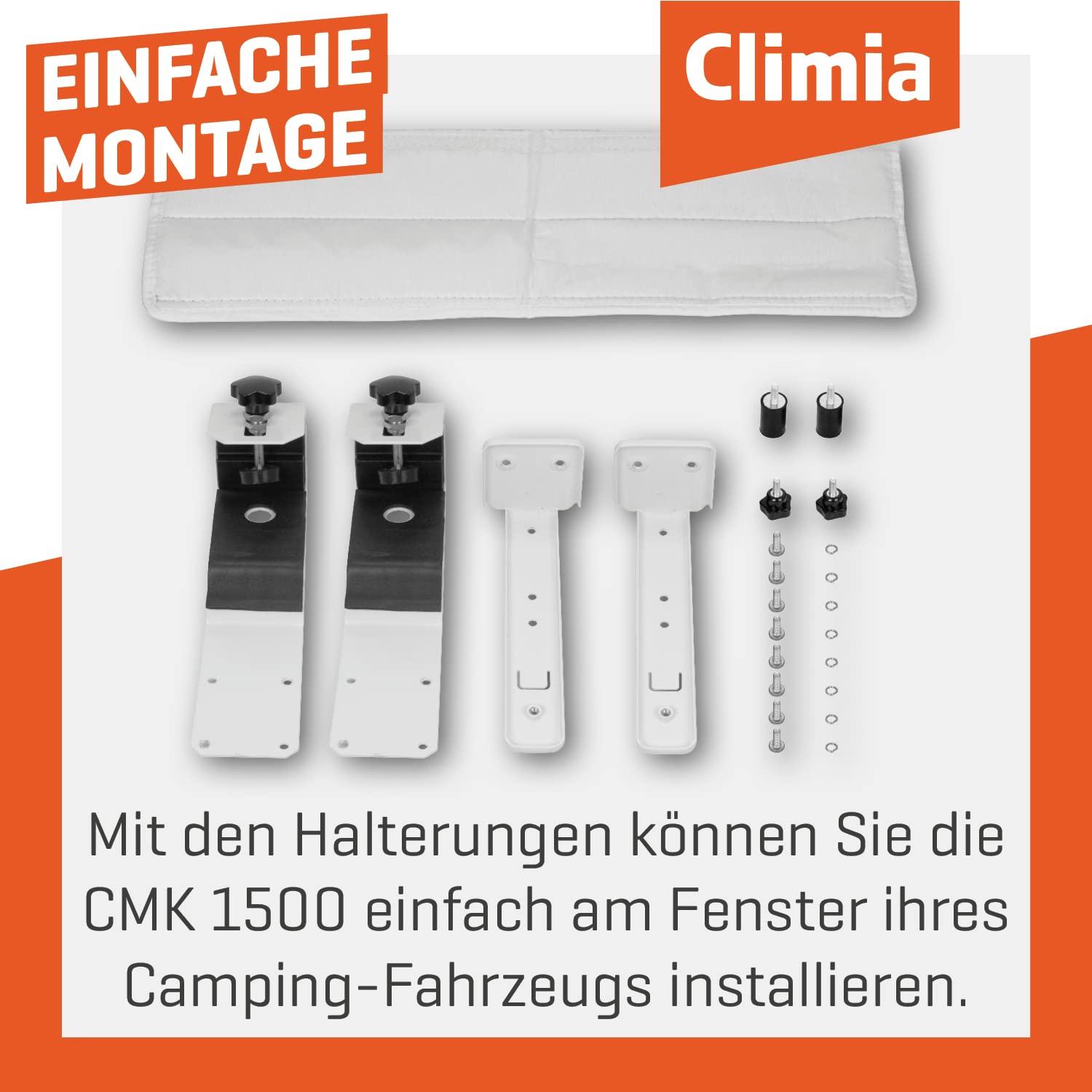 Climia CMK 1500 Note "Gut" auf Vergleich org-Klimaanlage für Wohnwagen bis 15 qm, Split Klimaanlage für Wohnmobil Camping. 5000 BTU/h, Klimagerät zum Entfeuchten, Energieeffiziensklasse A