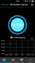 Lescars Autobatterieüberwachung: Kfz-Batterie-Wächter mit Bluetooth und App, für 12-Volt-Batterien (Batterieüberwachung Bluetooth, Batteriewächter Test, 12V Zigarettenanzünder)