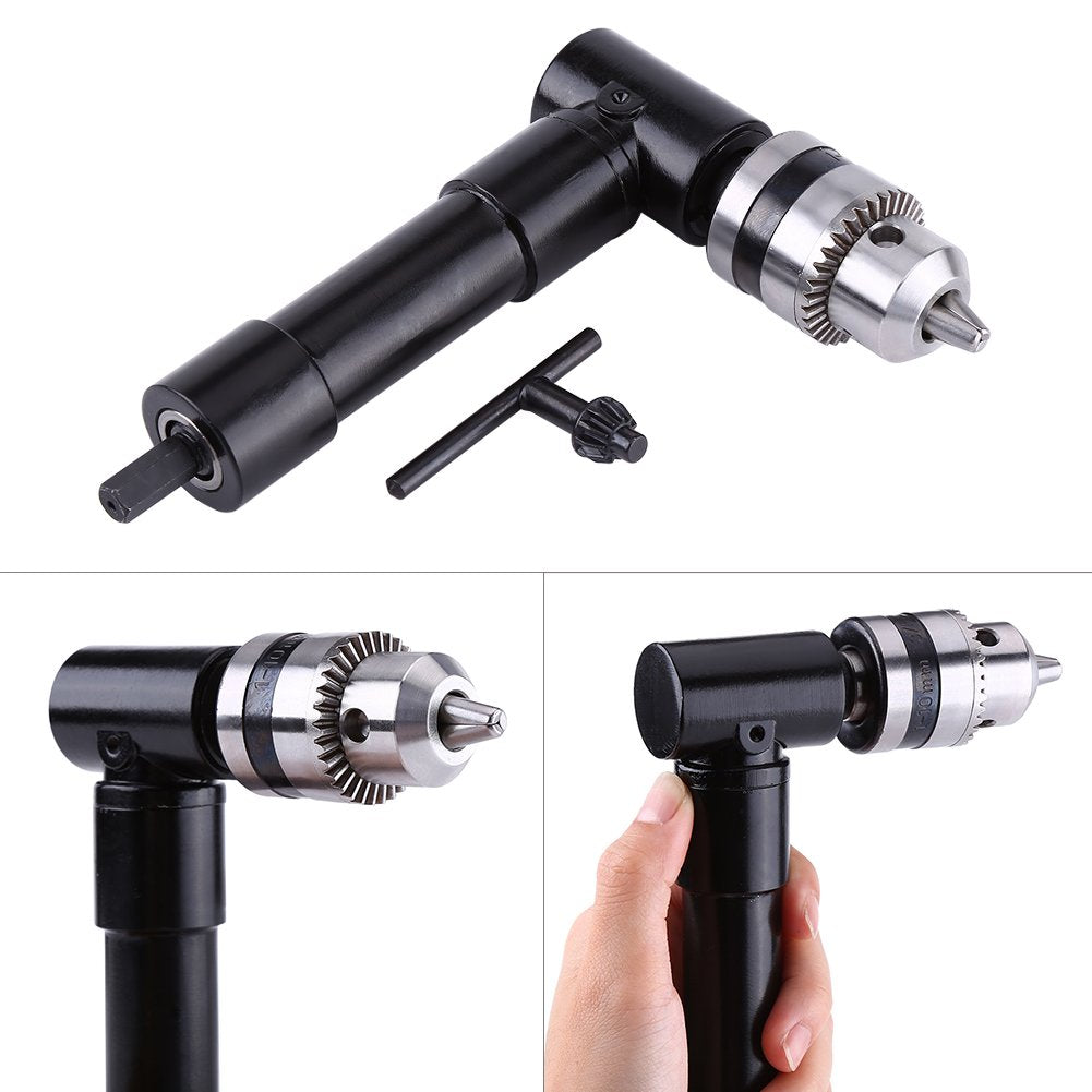 Bohrmaschine Adapter aus Aluminium rechtwinklig 90 Grad für schnurlose Selbstbohrer mit 8mm Sechskant Schaft