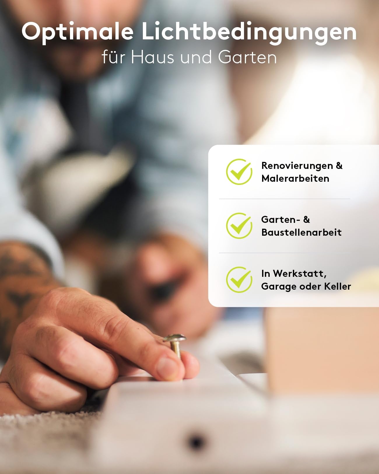 Goobay 2 x 50W Baustrahler LED mit Stativ einstellbar und 2,5m Kabel für Baustelle, Werkstatt oder Keller - IP65 Baulampe LED für Innen- & Außenbereich - Strahler 2x8500 Lumen kaltweißes Licht 6500K