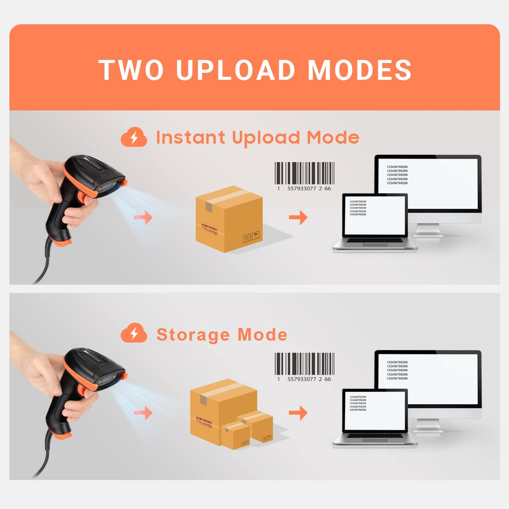 Tera Barcode-Scanner 1D Laser USB Wired Kabelgebunden Handheld Barcodescanner Handscanner Lesegerät Plug and Play, L5100Y