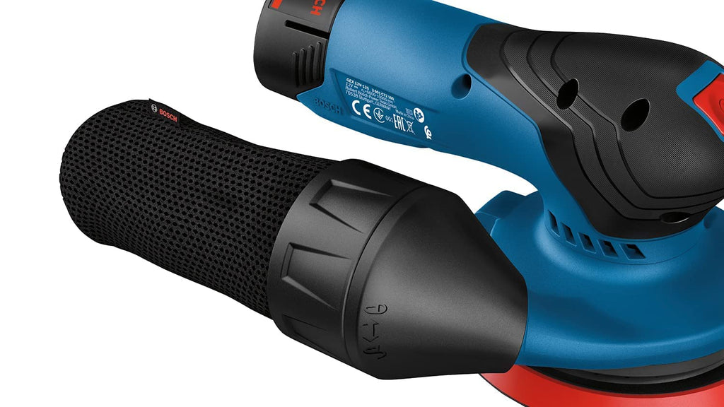 Bosch Professional 12V System Akku Exzenterschleifer GEX 12V-125 (inkl. Schleifteller (125mm), 1x Schleifpapier, Staubbeutel, ohne Akku/ Ladegerät)