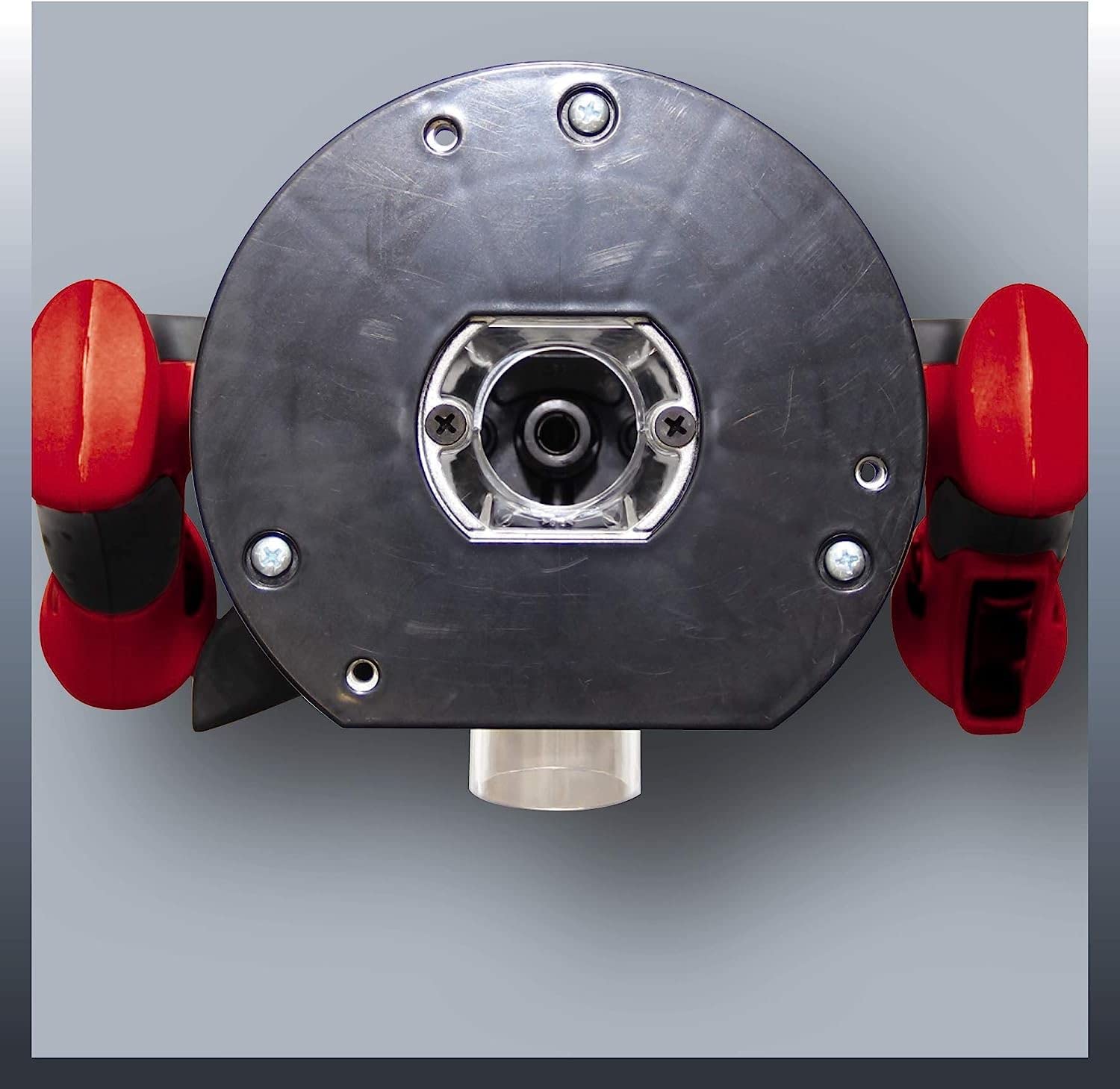 Einhell Oberfräse TE-RO 1255 E (1200 W, Spannzange Ø 6 und 8 mm, 55 mm Hubhöhe, elektronische Drehzahlregulierung, Spindelarretierung, einfacher Werkzeugwechsel) Rot/Schwarz