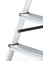 DRABEST Klappleiter Klapptritt Alu Leiter 2 x 5 Stufen Trittleiter Beidseitig Mehrzweckleiter bis 125 kg Belastbar Leiter