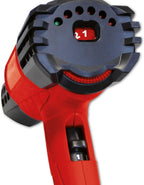 Einhell Heißluftpistole TE-HA 2000 E (2.000 W, 3 Temperaturstufen 50-550°, Luftmengenschalter, Kaltstufe, inkl. umfangreiches Düsenzubehör & Koffer)