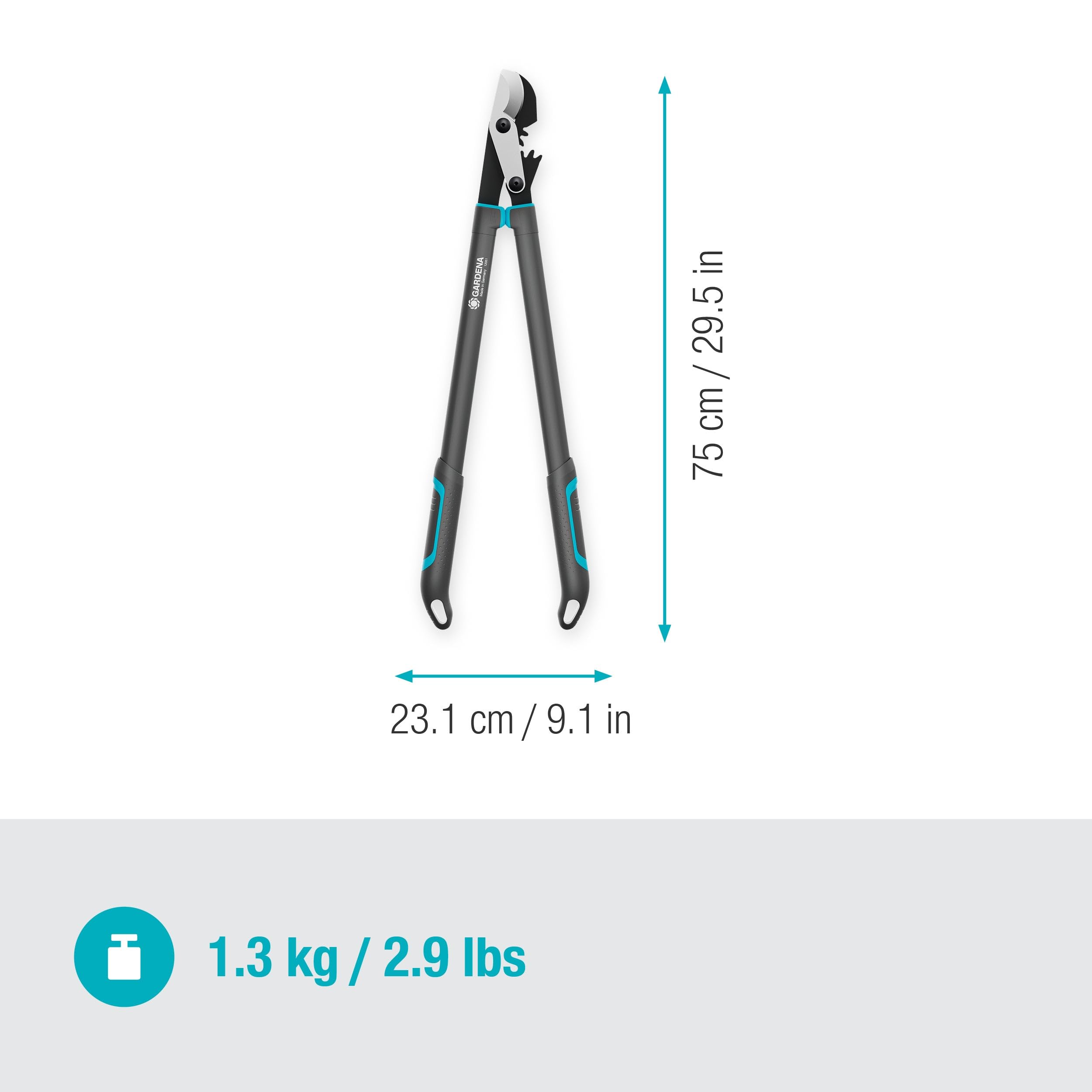 Gardena Astschere EnergyCut Pro L, Bypass-Astschere für grünes, frisches Holz, 50 mm Schnittdurchmesser, präzisionsgeschliffene Klingen, leichtes Design, ergonomische Griffe (12051-88)