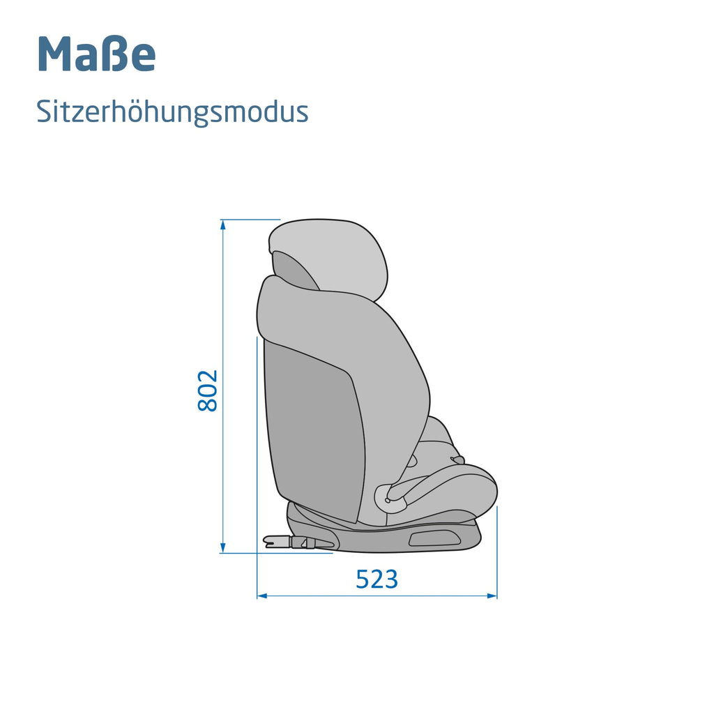 Maxi-Cosi Titan S Comfort i-Size, atmungsaktive Komfortstoffe, mitwachsender Kindersitz, 15 Monate–12 Jahre (76–150 cm), ISOFIX Kindersitz Auto, 5 Sitzposition & 13 Kopfstützenstufen, Authentic Black