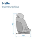 Maxi-Cosi Titan S Comfort i-Size, atmungsaktive Komfortstoffe, mitwachsender Kindersitz, 15 Monate–12 Jahre (76–150 cm), ISOFIX Kindersitz Auto, 5 Sitzposition & 13 Kopfstützenstufen, Authentic Black