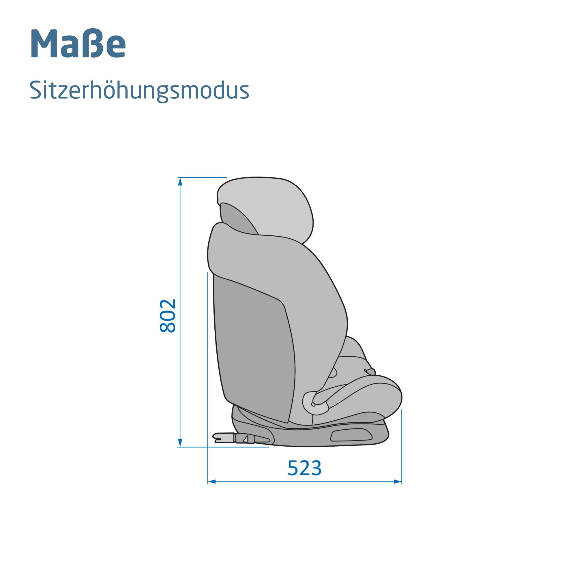 Maxi-Cosi Titan S Comfort i-Size, atmungsaktive Komfortstoffe, mitwachsender Kindersitz, 15 Monate–12 Jahre (76–150 cm), ISOFIX Kindersitz Auto, 5 Sitzposition & 13 Kopfstützenstufen, Authentic Black