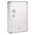 Amazon Basics Schlüsselkasten für 24 Schlüssel, abschließbarer Kasten, Rechteckig, 6.1 x 21.6 x 31.8 cm, Silber