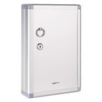 Amazon Basics Schlüsselkasten für 24 Schlüssel, abschließbarer Kasten, Rechteckig, 6.1 x 21.6 x 31.8 cm, Silber