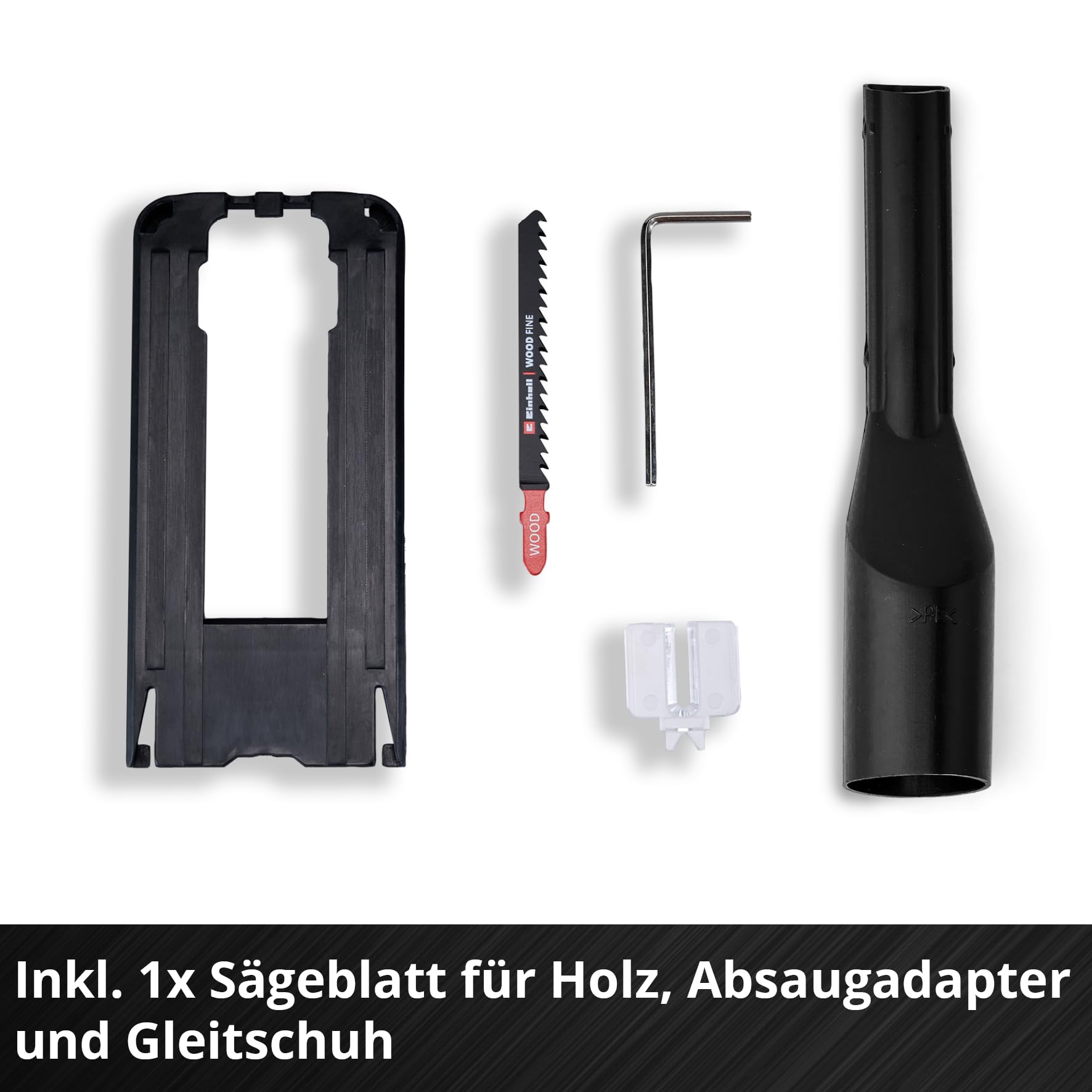 Einhell Akku-Stichsäge TC-JS 18 Li Power X-Change (Li-Ion, 18V, 20 mm Hubhöhe, max. 45° Schrägschnitte, Pendelhubfunktion, werkzeuglose Sägeblattaufnahme, inkl. Sägeblatt, ohne Akku und Ladegerät)
