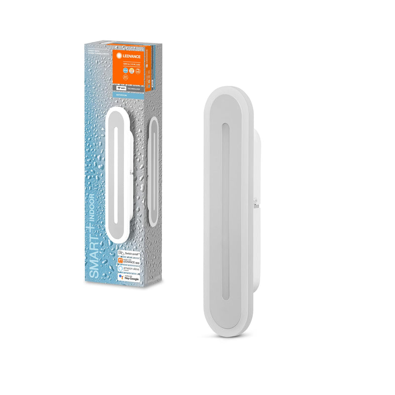 LEDVANCE Smart LED Badezimmerlampe white, 1200LM, 3000-6500K, 300mm x 70mm, IP44, Orbis Bath Wandleuchte, Badezimmerleuchte mit Wifi Technologie, dimmbar, steuerbar über App und Sprachassistenten