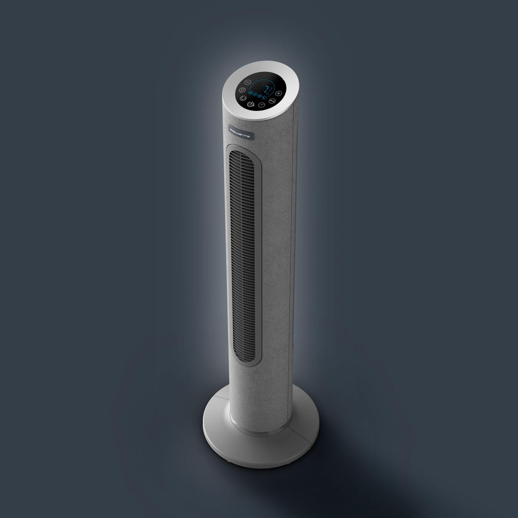 Rowenta Eole Home Turmventilator, nur 40 dB(A) bei niedrigster Geschwindigkeit, energiesparend, 7 Geschwindigkeiten/3 Modi, Timer, Fernbedienung, Grau, VU6980F0